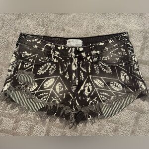 Free People Tribal Bleached Brown Shorts